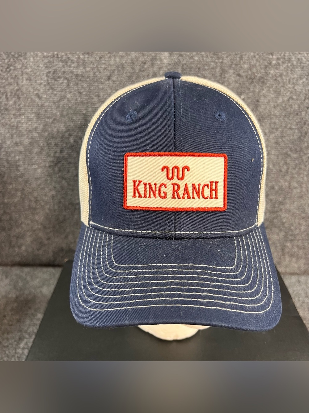 King Ranch Snapback Adjustable Cap/Hat Blue / White Mesh Back